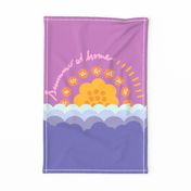 Wall hanging + Tea Towel Summer at home sunset purple sky