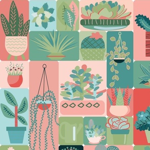 Potted Love-Version 2.0-Green and Pink Palette

