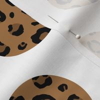 Jaguar Spots in Polka Dots White- Large Print