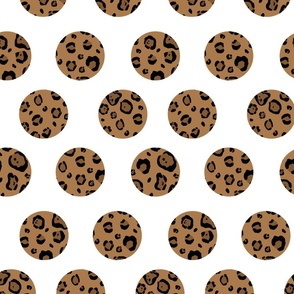 Jaguar Spots in Polka Dots White- Large Print