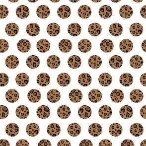 Jaguar Spots in Polka Dots White- Medium Print