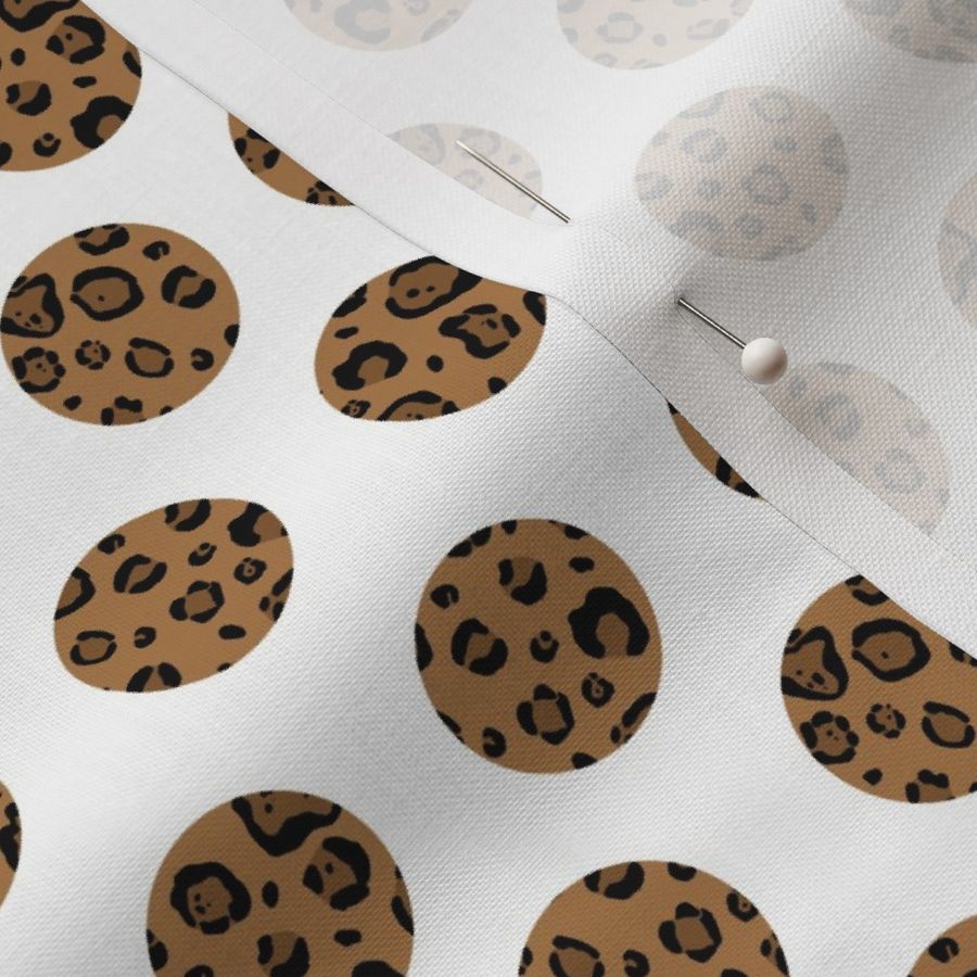 Jaguar Spots in Polka Dots White- Small Print