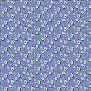 Small Scale - Large Raindrops - Periwinkle Blue