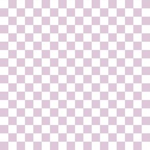 Checkerboard White and Dusty Lilac