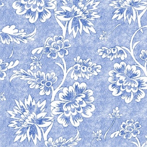 Soft Blue and Whie Floral