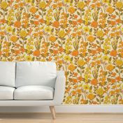 Yellow Vintage-Inspired 70s Floral Cottage Garden