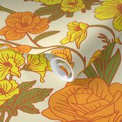 Yellow Vintage-Inspired 70s Floral Cottage Garden