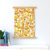 Yellow Vintage-Inspired 70s Floral Cottage Garden