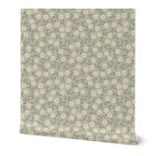 Prairie Flowers - Large - Pale Sage Green & Vintage Lace Cream - Summer Gathering