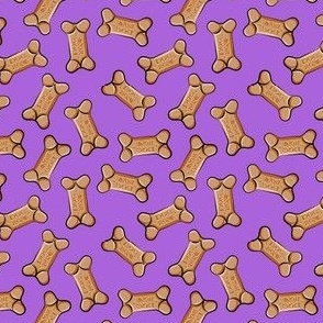 (small scale) dog bones - dog treats - purple- C23