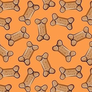 dog bones - dog treats - orange - C23