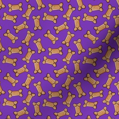 (small scale) dog bones - dog treats - dark purple- C23