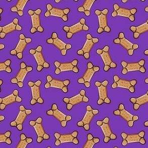 (small scale) dog bones - dog treats - dark purple- C23