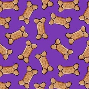 dog bones - dog treats - dark purple- C23