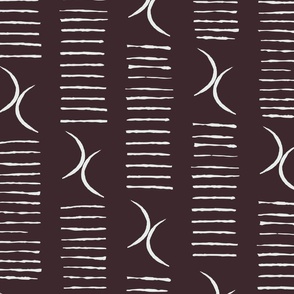 DOUBLE MOON BARCODE STRIPE IN BLACK AND WHITE (LARGE) B23025R02A