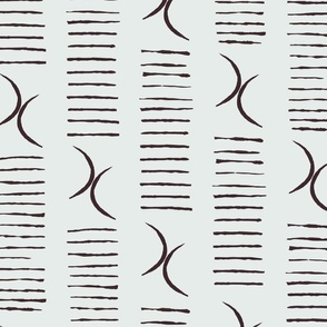 DOUBLE MOON BARCODE STRIPE IN BLACK AND WHITE (LARGE) B23025R02B