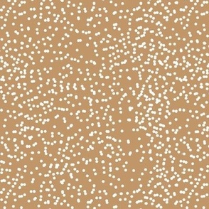brown white polka dots