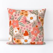 Floral Love - Flowers and Hearts - Medium