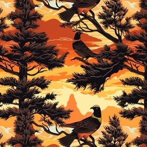 Birds in Pines
