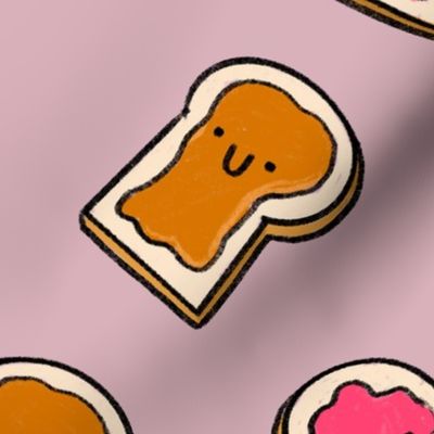 Large / Peanut Butter Jelly Toast / Purple