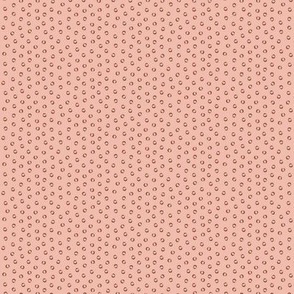 (tiny) Terracotta on Blush Pink Polka Dots / Boho Pinks / see more in Boho Pinks collection