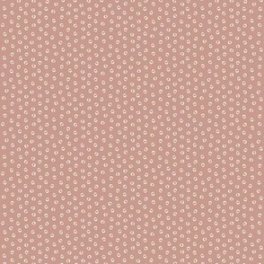 (tiny) Cream on Dusty Pink Polka Dots / Boho Pinks / see more in Boho Pinks collection