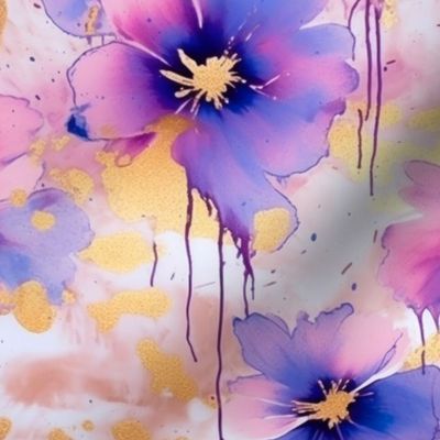 Painted Purple Floral 