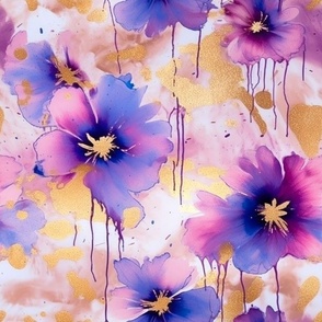 Painted Purple Floral 
