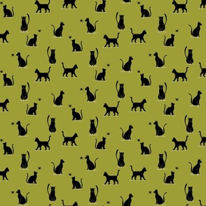Black Cats on Green