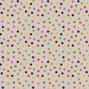 Spotty Dot small on Cream