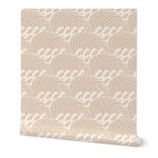 Ocean Wave Crest {Off White // Neutral Tan} Minimalist Surf Waves, Large Scale Mermaidcore