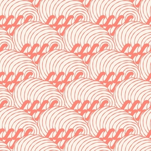 Ocean Wave Crest {Coral // Off White} Minimal Surf Waves, Large Scale Mermaidcore