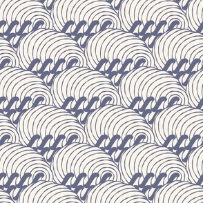 Ocean Wave Crest {Heron Blue // Off White} Minimal Surf Waves, Large Scale Mermaidcore