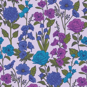 Purple & Blue Flower Garden