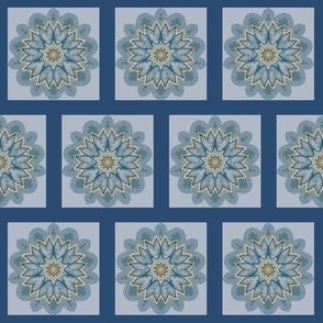 summer tile - blue bloom