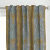 Menorah Panels- Abstract Large Blue Gold