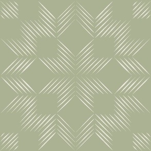 Lines _ Creamy White_ Light Sage Green 02 _ Boho Cottage Core Mud Cloth Hand Drawn Geometric