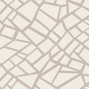 Mosaic Shapes | Creamy White, Silver Rust | Geometric