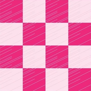Barbie pink checkers  4”