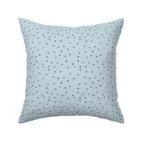 Small watercolor hand-painted polka dots in soft blue