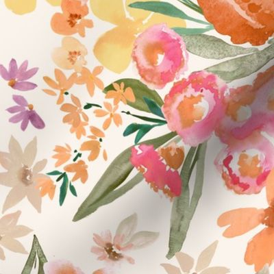 watercolour Australian florals - spring