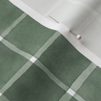 Calke Green Window pane Check Gingham - Medium Scale - Forest Green Sage Green