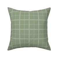 Doodle Plaid single dark: Sage & Cream Dotted Plaid 