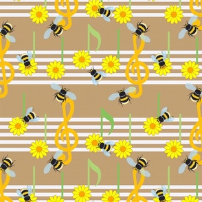 Bees Love Music ! (12x12)