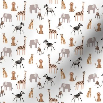 Cute Wild Jungle Safari Animals - 1 inch