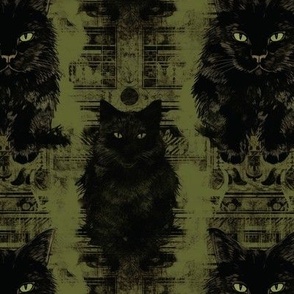 Surley Black Cat Damask LG