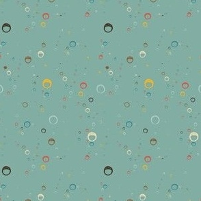 Rainbow Window Water Droplets Blender Dots Retro Teal