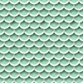 SMALL - Green shaded, comic book style print, Fish/Mermaid scales