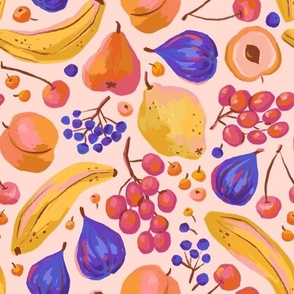 Sketched fruits pattern design