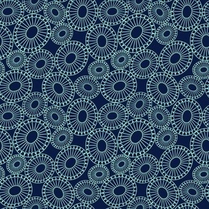 (S) Corals  line art midnight blue